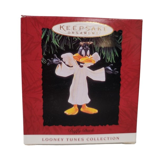 Hallmark Keepsake Christmas Ornament Looney Tunes DAFFY DUCK collectible angel - Picture 4 of 4